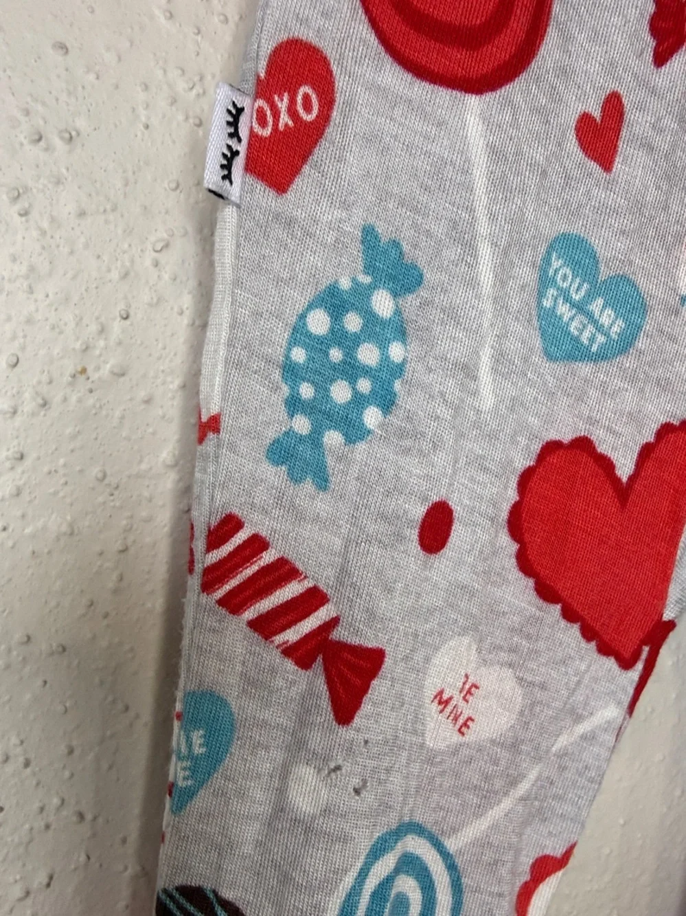 Little Sleepies Red, White & Blue Heart & Candy Print One-Piece